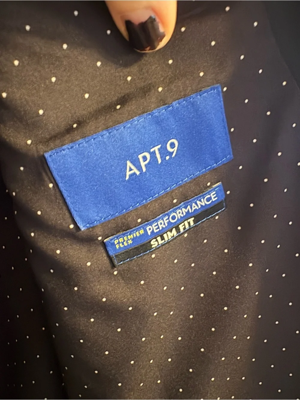 Apt. 9 Men’s Black Vest with Polka Dot Lining